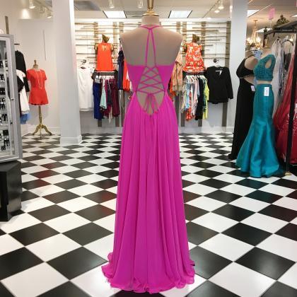 Charming Chiffon Prom Dress, A Line Prom Dresses,..