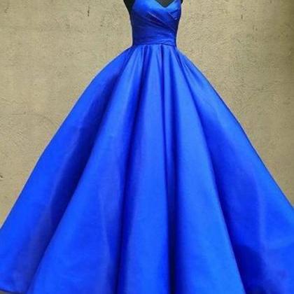 Royal Blue Prom Dress, Sexy Spaghetti Straps..