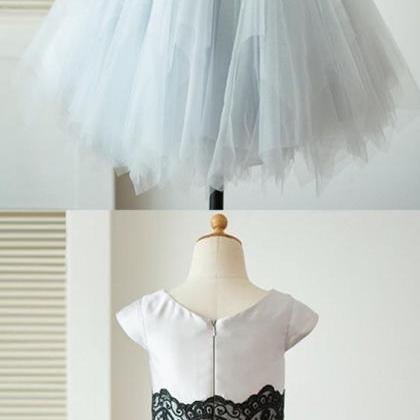 Cute Sliver Flower Girl Dresses, Sweet Wedding..