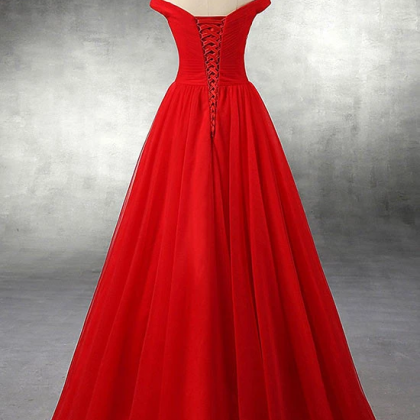 Simple A-line Ivory Tulle Prom Dress    cg15025 main image 1