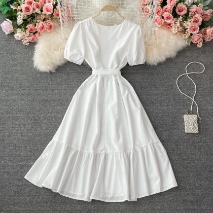 White A Line Dress Fashion Dress on Luulla