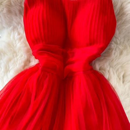 Cute tulle A line dress fashion dre..
