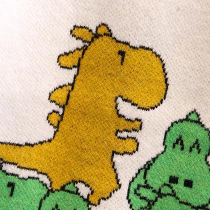 Cute dinosaur long sleeve sweater