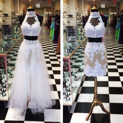 2 Piece Prom Gown,Two Piece Prom Dr..