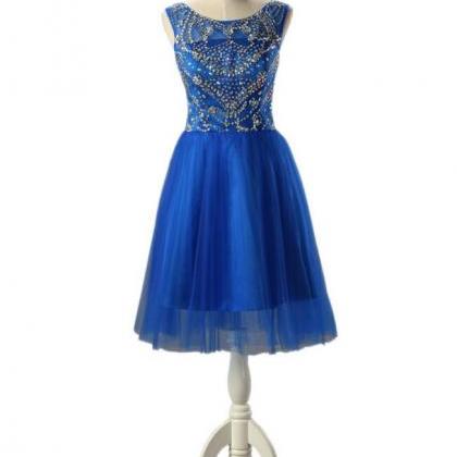 Royal Blue Homecoming Dress,simple Homecoming..