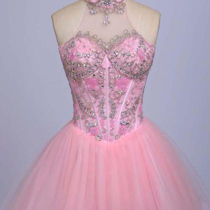 Blush Pink Homecoming Dress,Homecom..