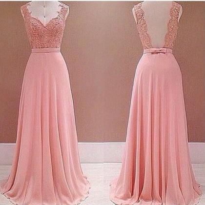 2016 Prom Dresses,pink Evening Gowns,lace Formal..