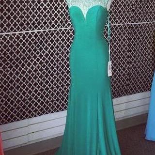Green Prom Dresses,evening Gowns,modest Formal..