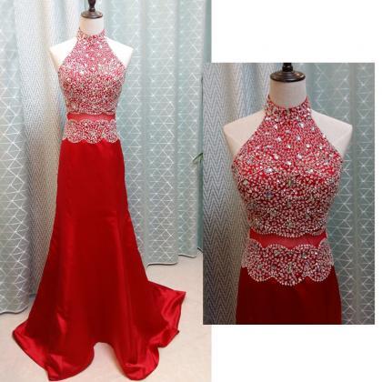 Red Prom Dresses,charming Prom Dress,beading Prom..