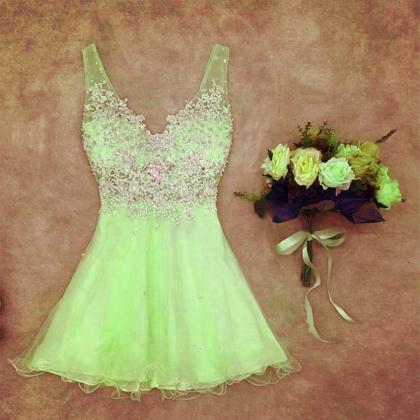 Homecoming Dress,elegant Lace Appliques Homecoming..