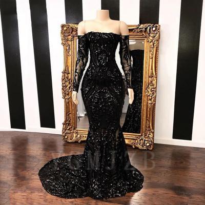 black prom dress, lace prom dresses, long sleeve prom dresses, arabic prom dresses
