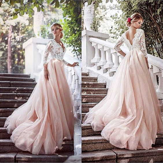 Simple Lace Prom Dresses