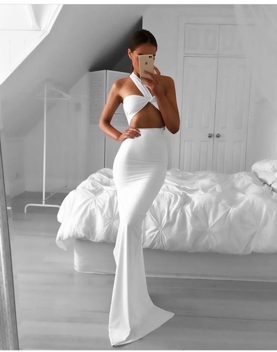 white elegant gowns