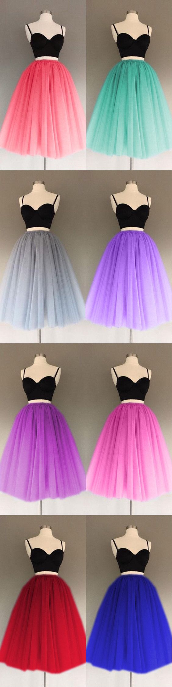 Pretty A Line Tulle Homecoming Dress Two Piece Prom Short Dress,so Cute,love The Tutu Skirt