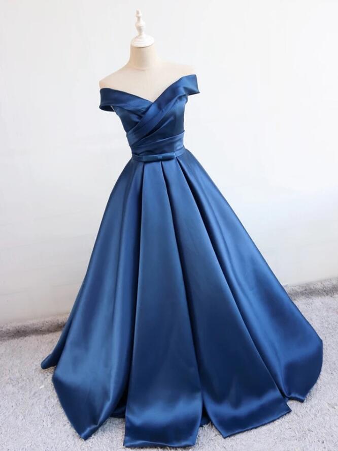 Charming Prom Dress, A Line Prom Dresses, Sexy Navy Blue Evening Dress P1203
