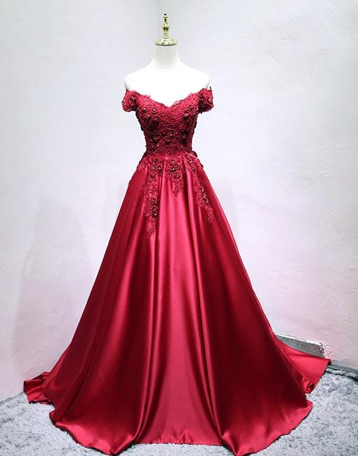 burgundy lace gown