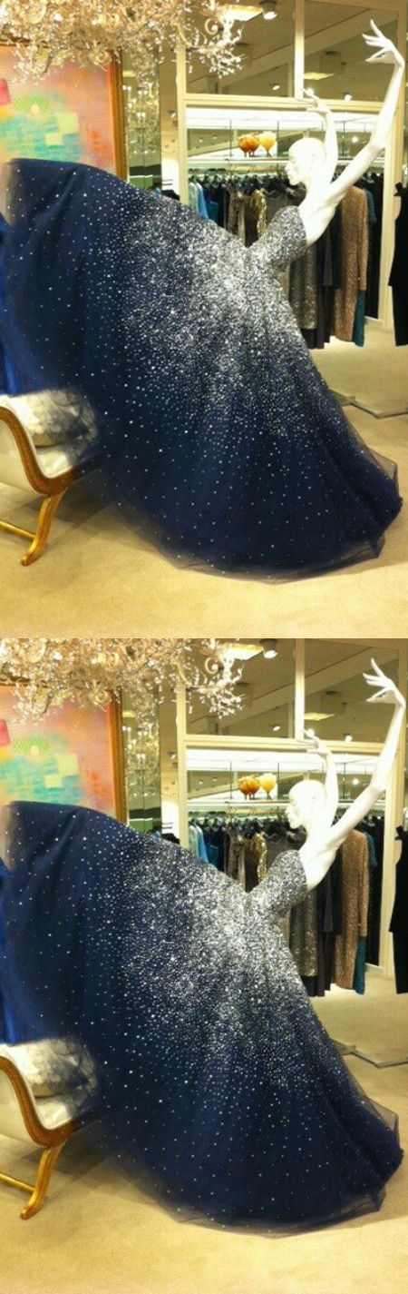 A-line Strapless Gradient Tulle Long Prom/evening Dress on Luulla