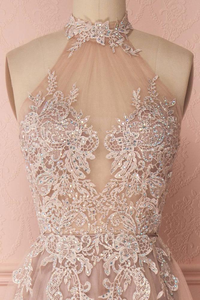 Niulatu Women's Tulle Evening Dresses Appliques Long Prom Dresses HZ0113