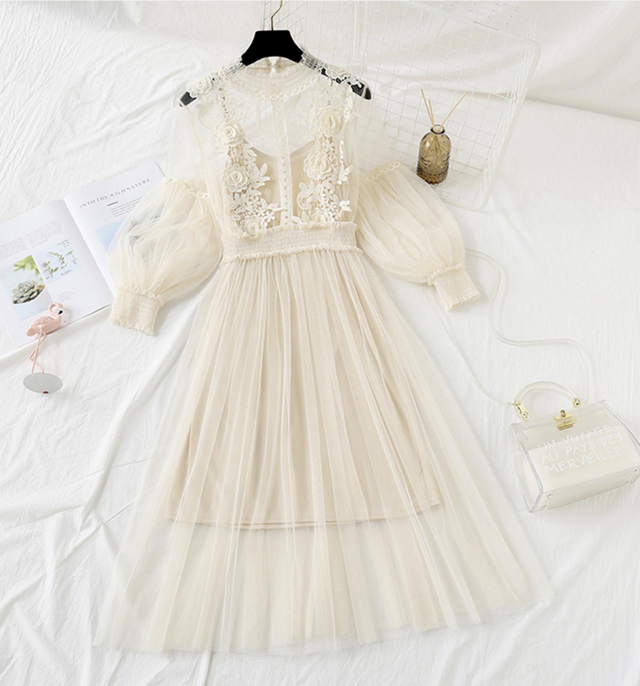 Cute Lace Long Sleeve Dress Fashion Dress on Luulla