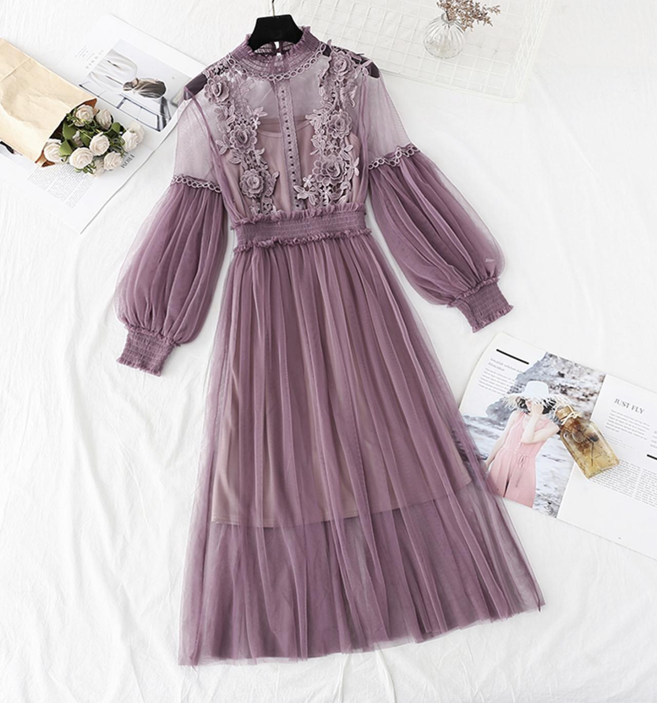 Cute Lace Long Sleeve Dress Fashion Dress on Luulla