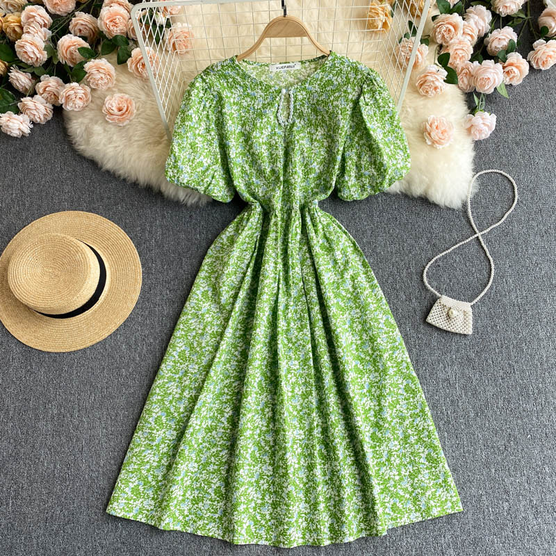 Fashion Girl Dress A Line Short Summer Floral Party Dress on Luulla