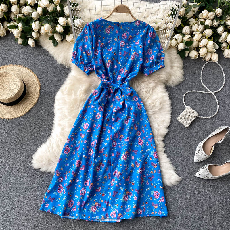 Fashion Girl Dress A Line Summer Floral Dress on Luulla
