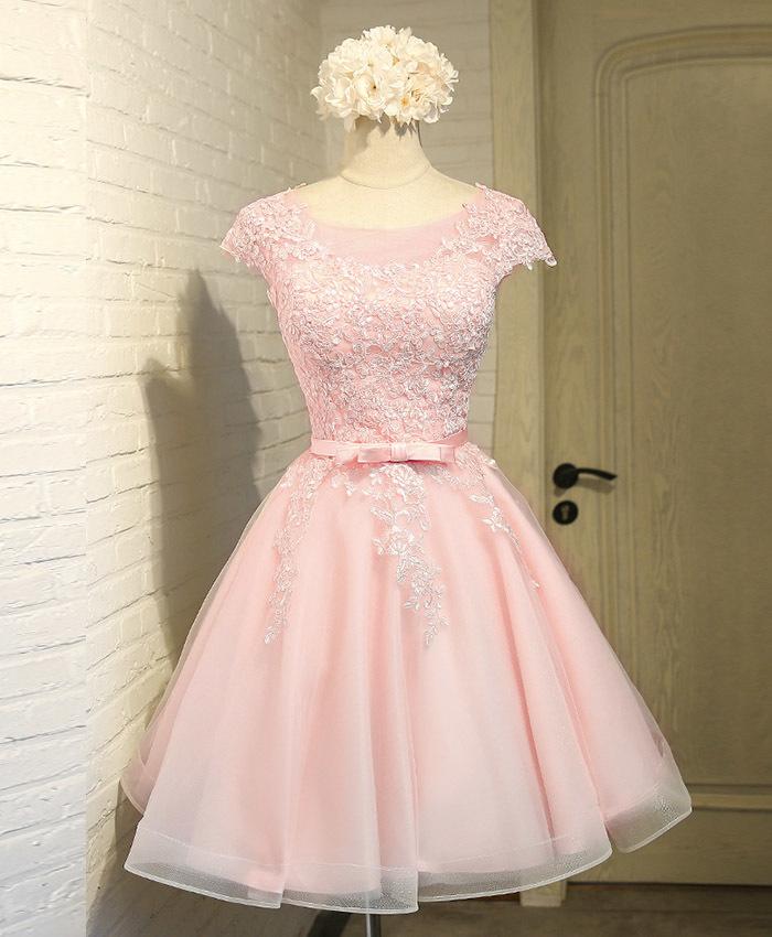 Cute Lace Short Prom Dress Homecoming Dress