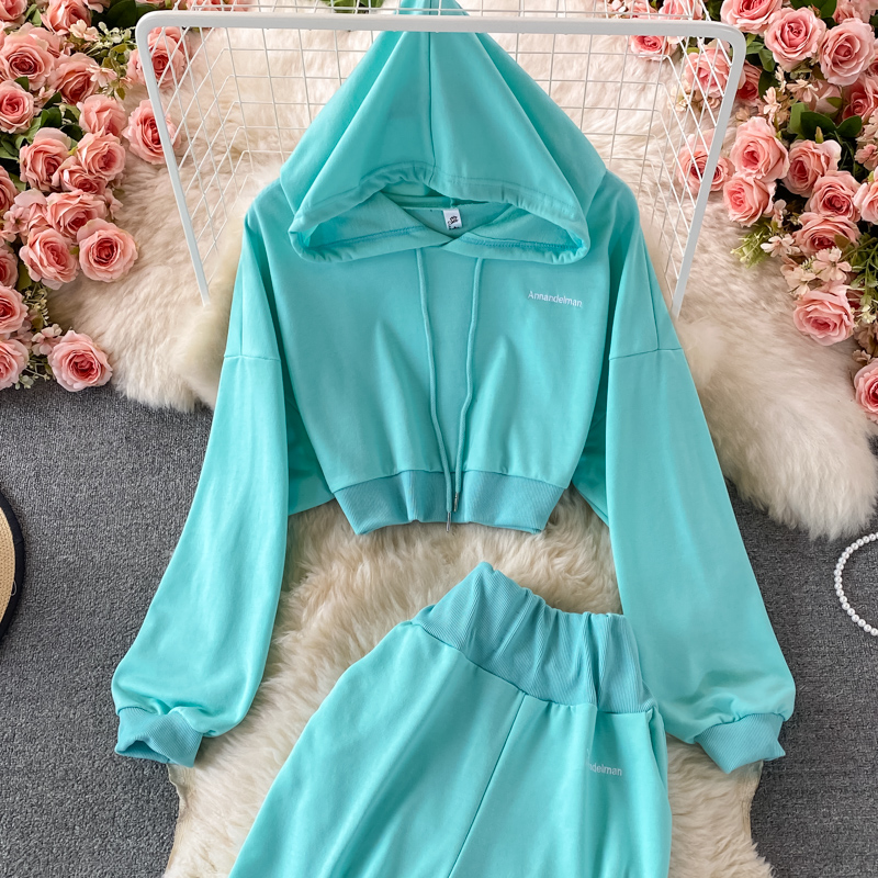 Two-piece casual hoodie suit