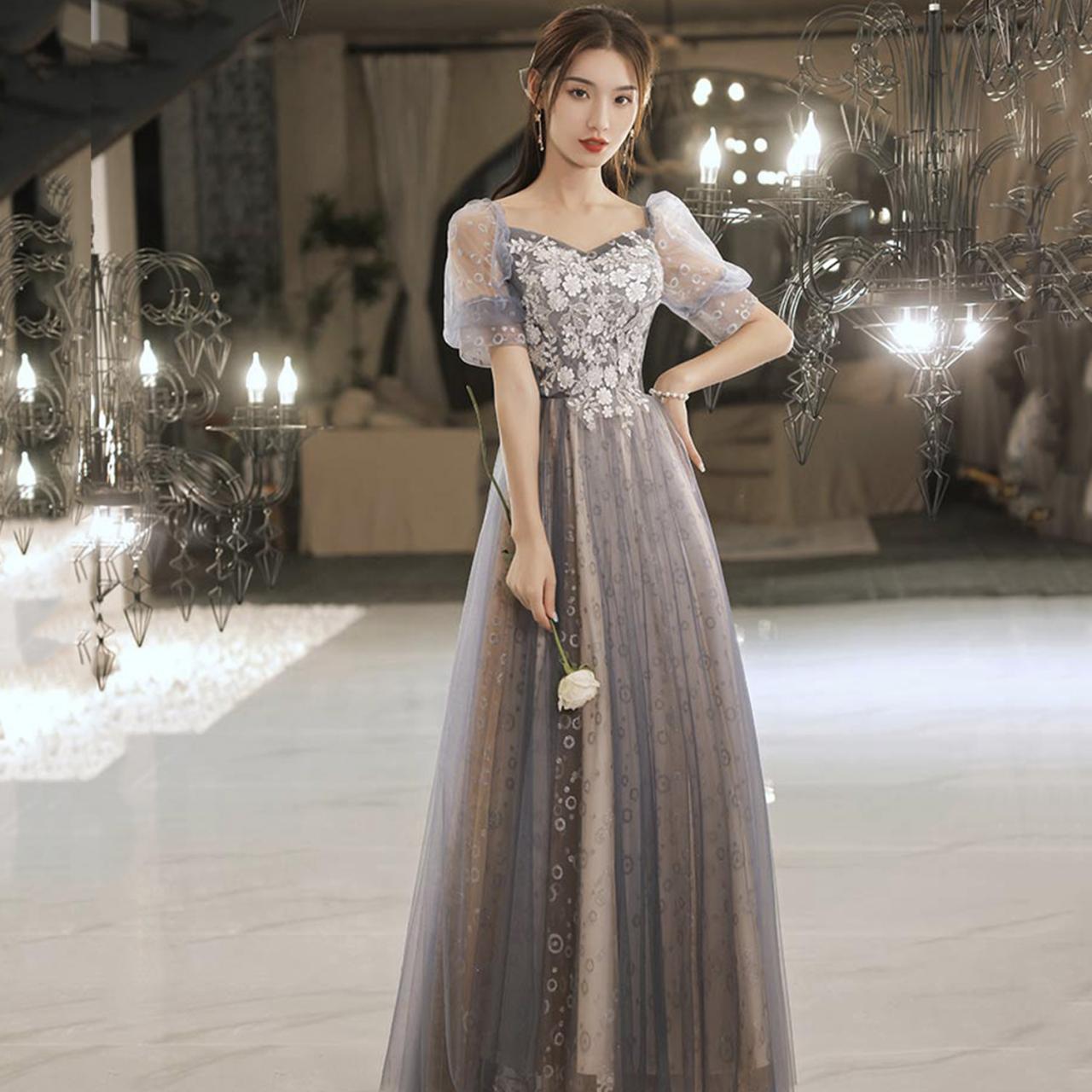 Cute Tulle Lace Long Prom Dress A Line Evning Dress on Luulla