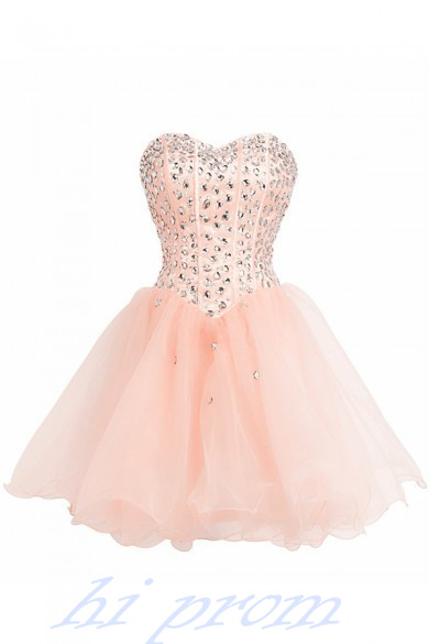 Homecoming Dress,Blush Pink Prom 