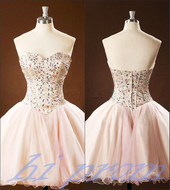 pink glitter homecoming dress
