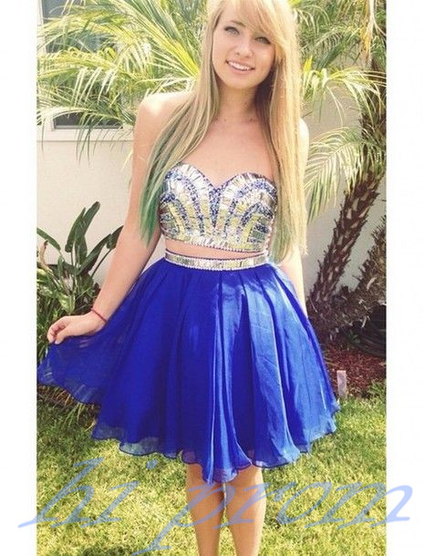 Royal Blue Sweet 16 Dresses Short