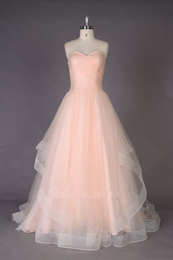 pearl pink wedding dress