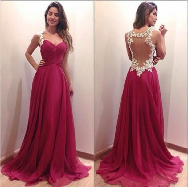 Rose Red Evening Dress