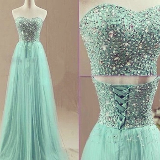 Sparkly Corset Prom Dresses