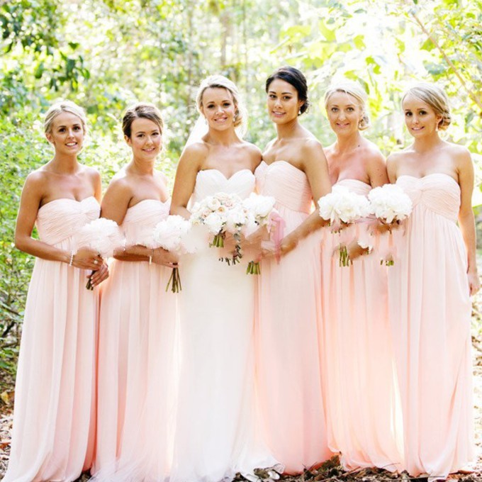 Blush Pink Bridesmaid Gown Pretty Bridesmaid Dresses Blush Pink Prom