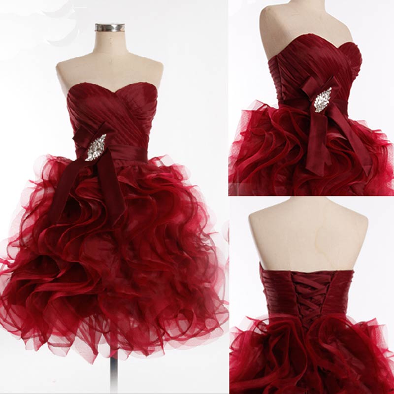 red puffy dress short