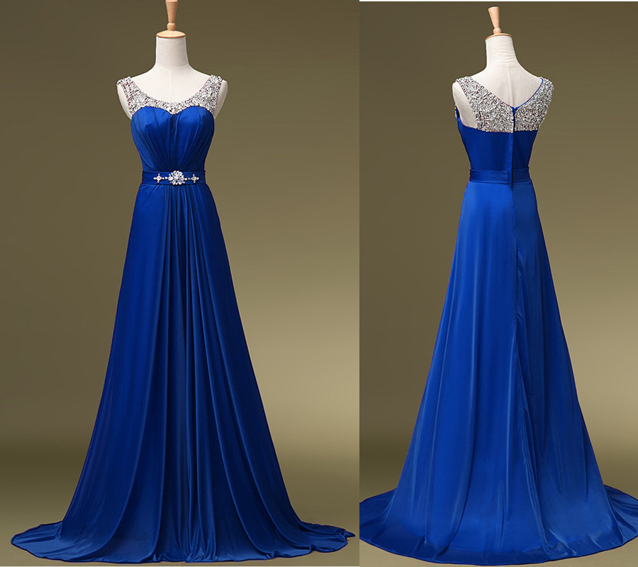 royal blue elegant gown