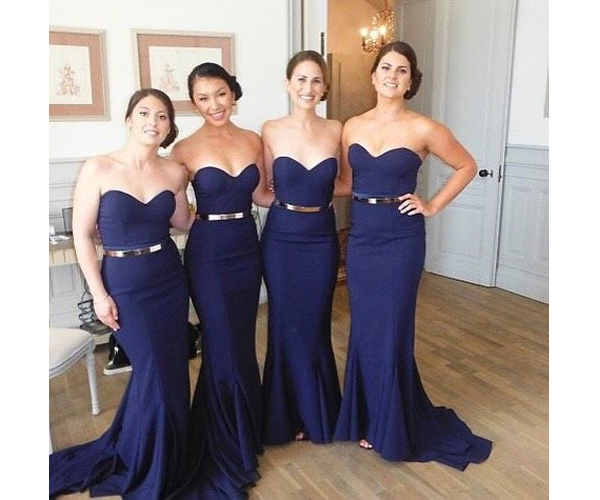Custom Made Royal Blue Sweetheart Neckline Mermaid Evening Dress Custom Made Royal Blue Sweetheart Neckline Mermaid Evening Dress Bridesmaid Dresses Bridal Collection Prom