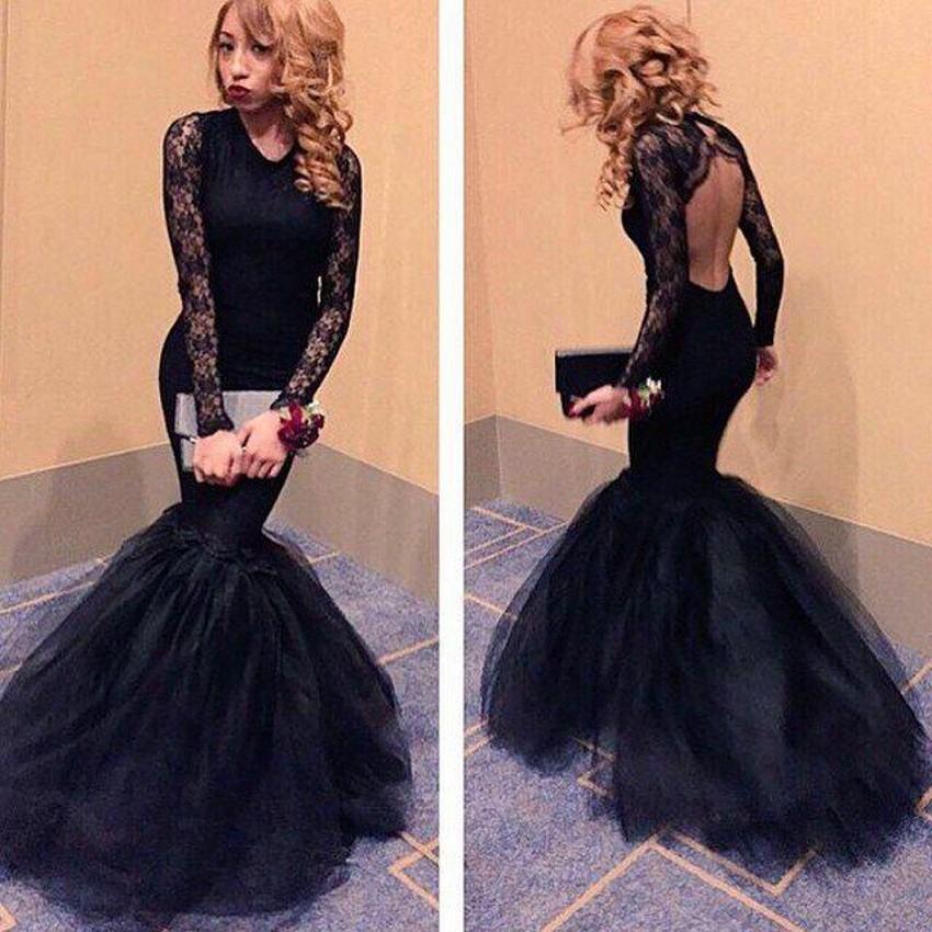 Black Evening Dresses with Sleeves
