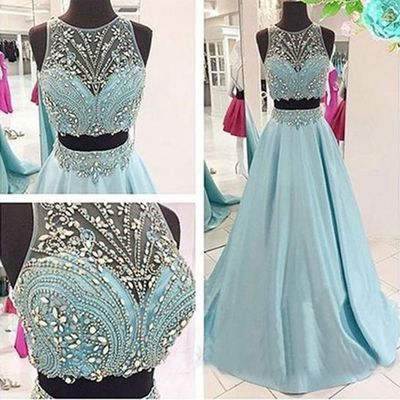 2 Piece Prom Gown,two Piece Prom Dresses,evening Gowns,2 Pieces Party Dresses,evening Gowns,sparkle Formal Dress For Teens