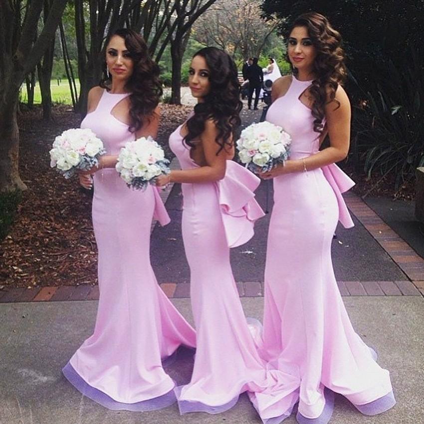 Pretty Bridesmaid Dresses Pink Prom Gown Simple Bridesmaid Dress