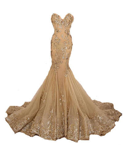 Gold Prom Dresses,Charming Evening ...