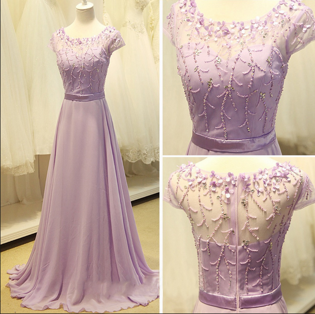 modest purple dresses