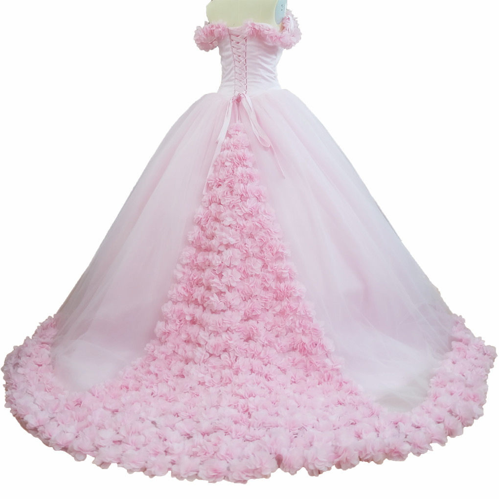 Prom Dress,modest Prom Dress,flower Wedding Dress,pink Wedding Dress,ball Gown Wedding Dress,wedding Dress