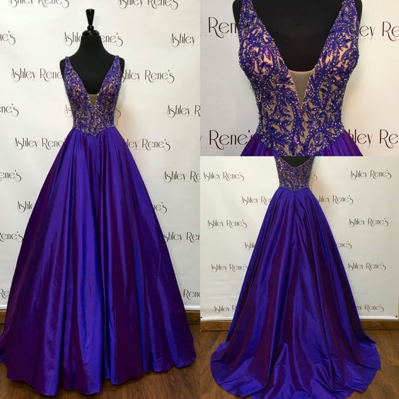 royal purple ball gown