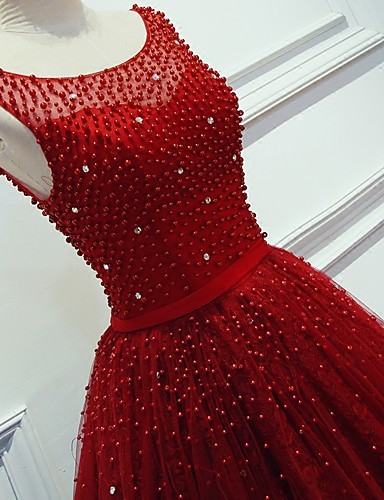 Lace Prom Dress, Red Formal on Luulla