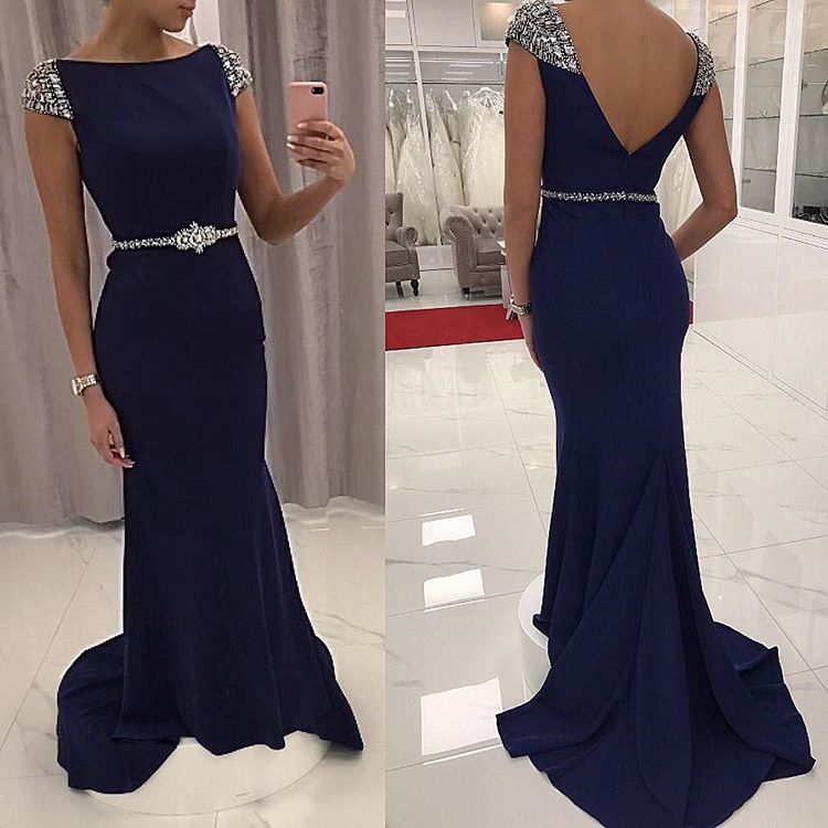 gown design boat neck