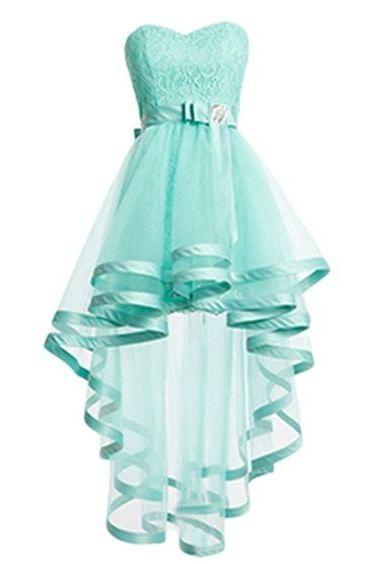 Homecoming Dress,High Low Homecoming Dresses,Mint Homecoming Gowns,Sweet 16 Dress,Plus Size Evening Dresses For Teens