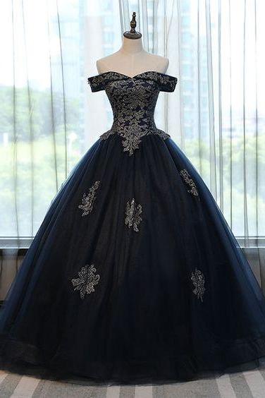 Simple Black Long Prom Dress, Black Evening Dress, Prom Dress Sweep Train, Sexy Black Woman Dress, Formal Prom Dresses